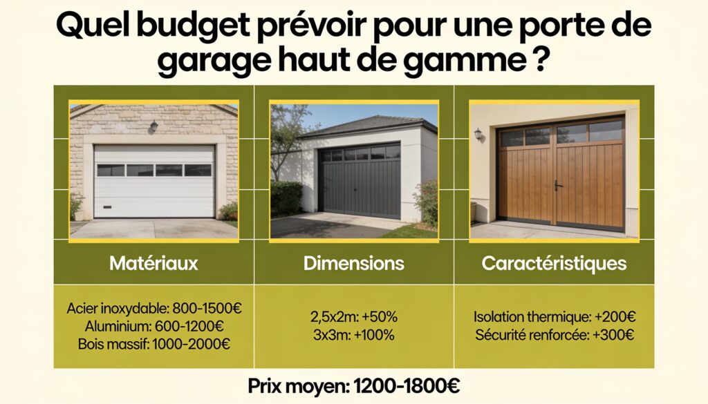 Quel budget prévoir pour une porte de garage haut de gamme ?