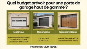 Quel budget prévoir pour une porte de garage haut de gamme ?