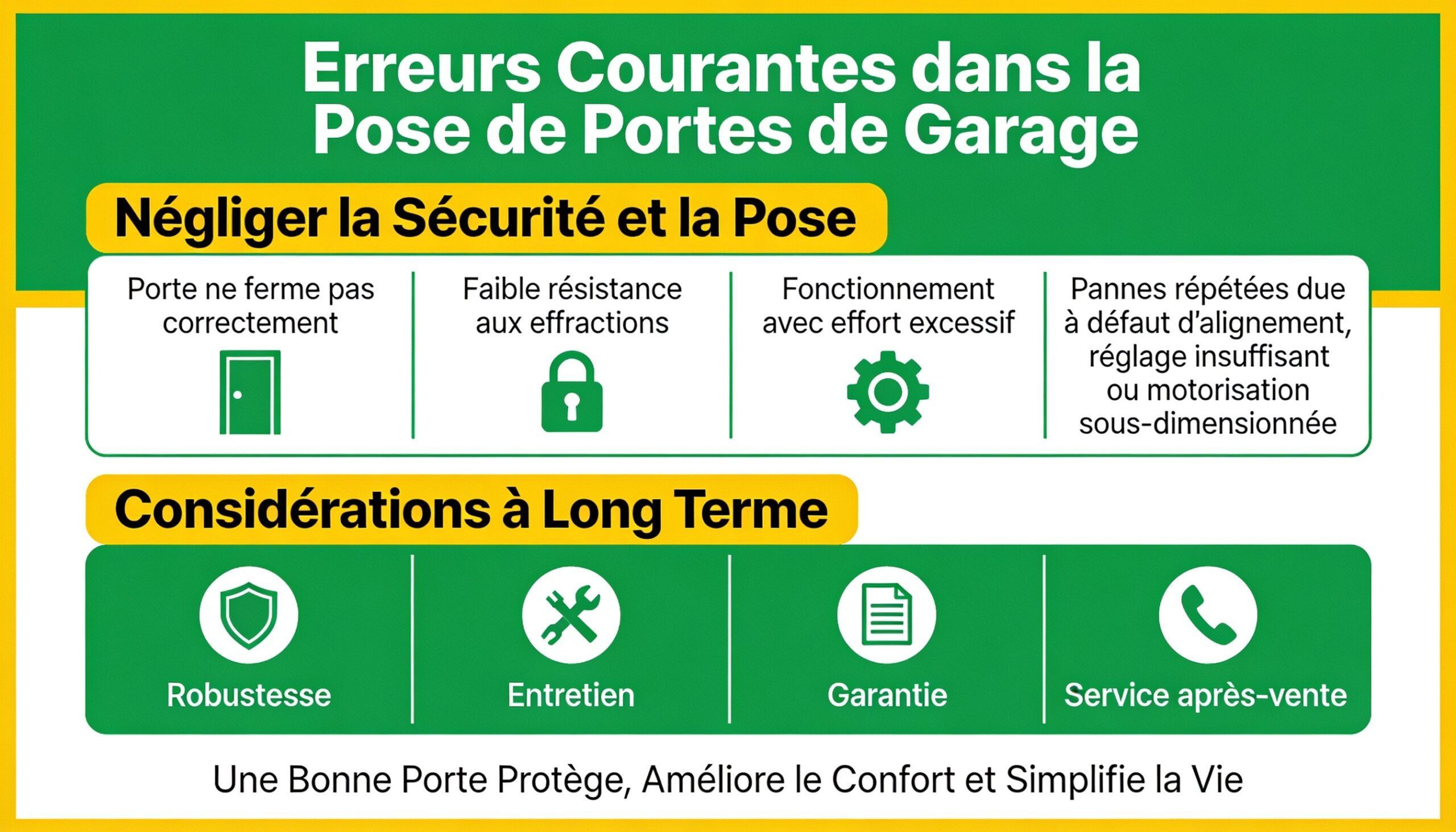 Négliger la sécurité et la pose