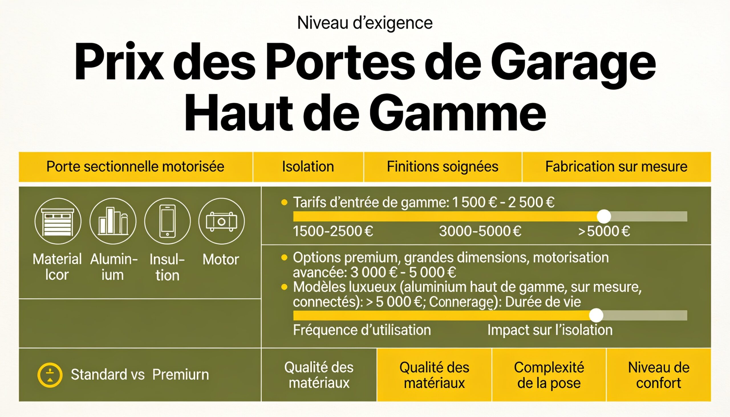Un budget qui grimpe vite quand on veut du haut de gamme