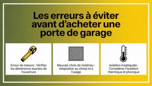 Les erreurs à éviter avant d’acheter une porte de garage