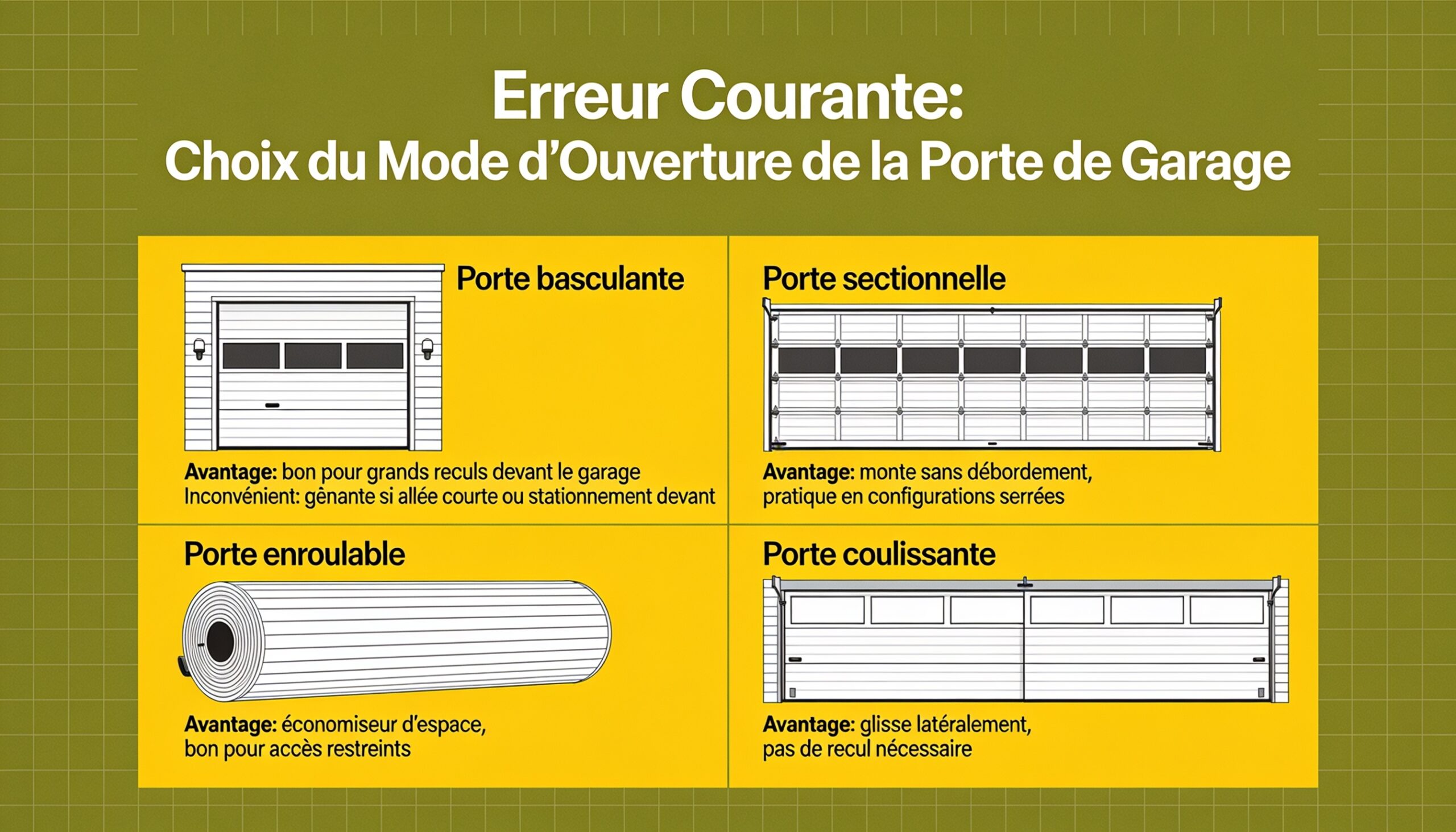 Se tromper sur le type d’ouverture